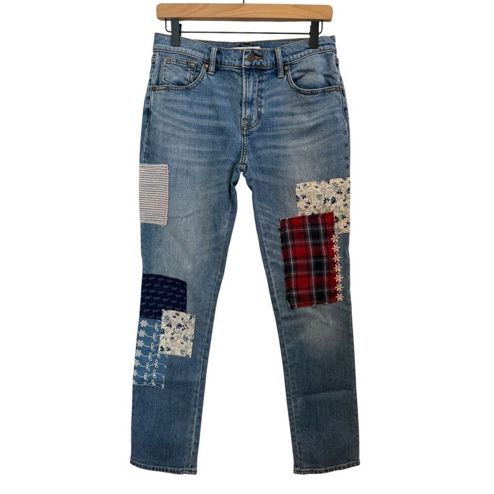 Johnny Was Patchwork The Boyfriend Mid Rise Relaxed Fit Jeans Size 26